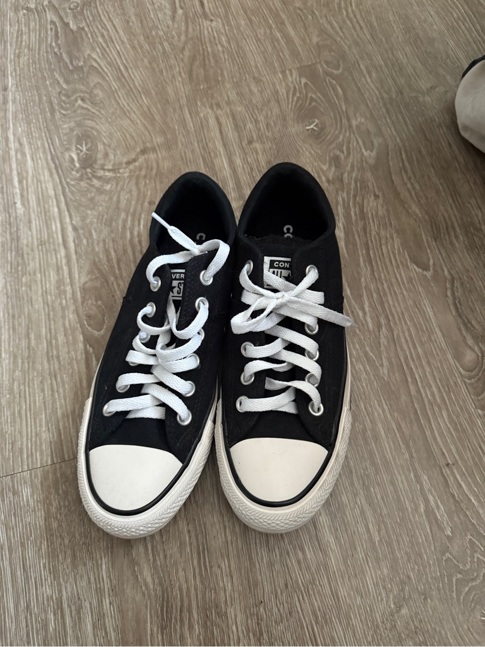 Converse Black and White Low-Top Canvas Sneakers